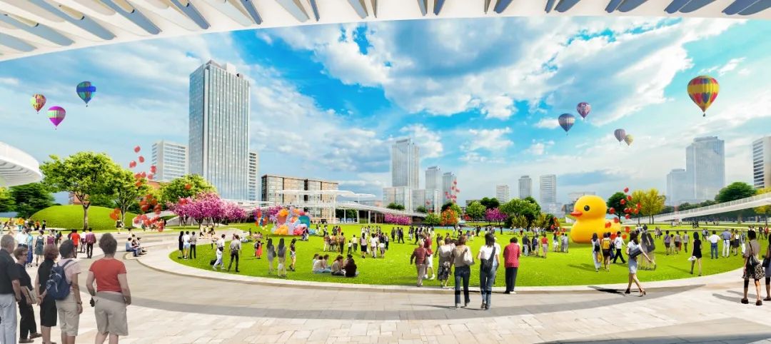 火狐电竞潍坊中央商务区公园景观设计 风景园林和旅游规划(图3)