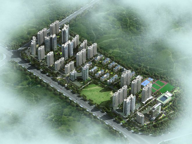 园林设火狐电竞计 小区景观设计鸟瞰图(图2)