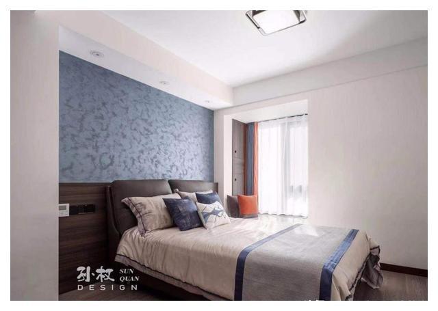 火狐电竞140㎡装修古典园林气息新中式主卧背景墙用真丝硬包秀丽优雅(图9)