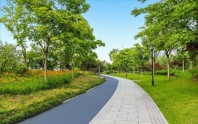 园林景观的园路设计园林道路施工砖施工石铺设火狐电竞(图2)
