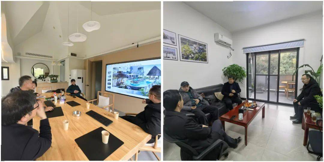浙江火狐电竞农林大学资产公司、园林设计院相关负责人前往德清莫干山郡安里考察交流(图2)