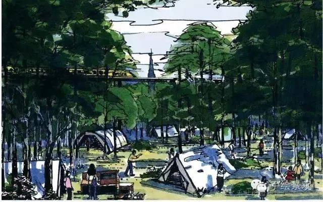 火狐电竞市政园林景观设计-手绘篇(图20)