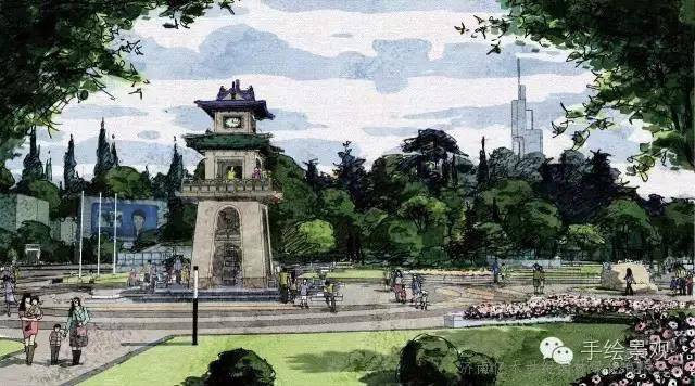 火狐电竞市政园林景观设计-手绘篇(图2)