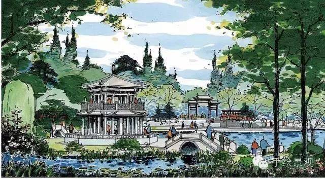火狐电竞市政园林景观设计-手绘篇(图19)