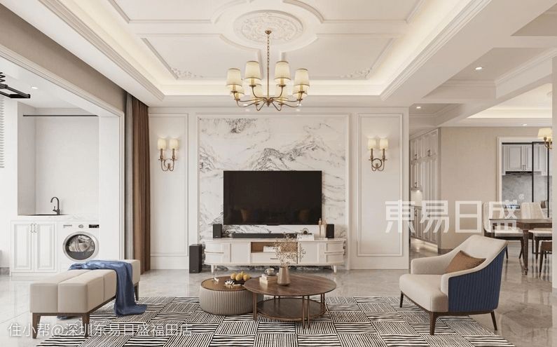 【深圳装修】房屋装修设火狐电竞计效果图简洁的风格也能打造高档效果！(图1)