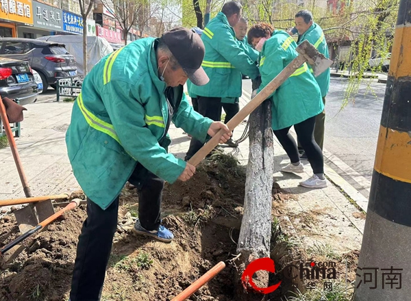火狐电竞驻马店开发区城市管理局：抢抓春季“黄金期” 绿化养护忙不停(图2)