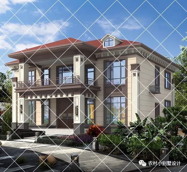 24款四开间二层农村别墅设计图第五最时火狐电竞尚农村自建房第八造价低(图2)