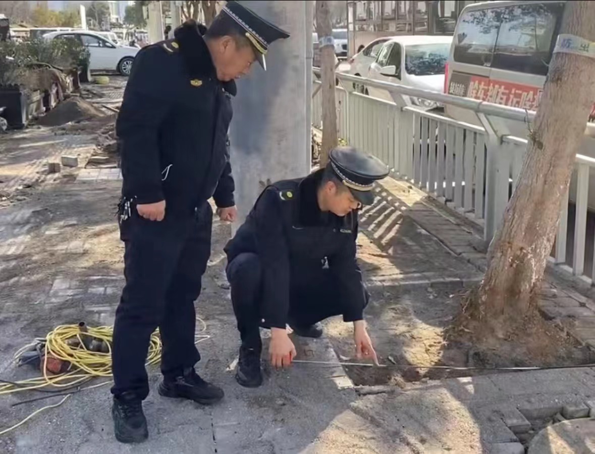 火狐电竞汝州市城市管理局：闹市区护栏内侧绿化带“消失”？原来(图4)
