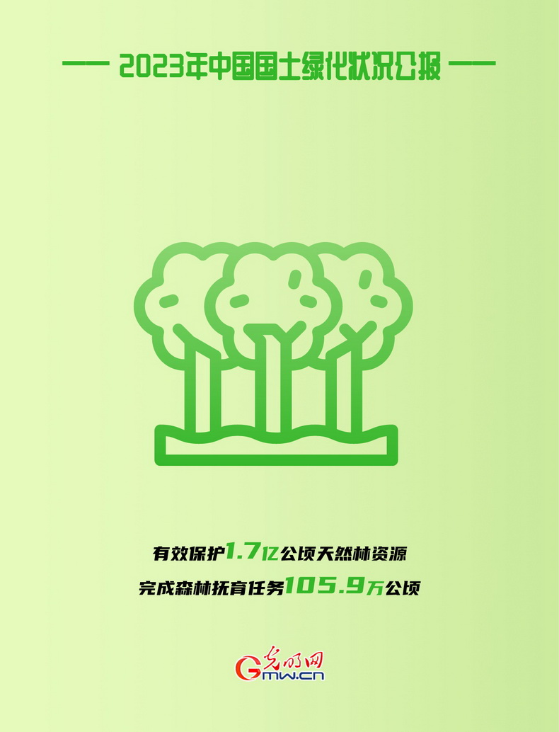 海报丨2023年全国国土绿化面积超800万公火狐电竞顷(图4)