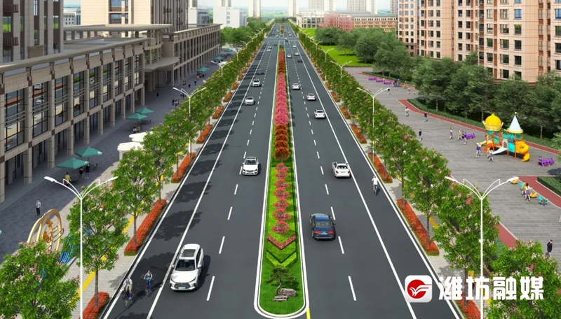火狐电竞全面开工！涉及潍坊五条未贯通道路效果图抢先看(图4)